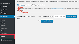 How to create a blog privacy policy page