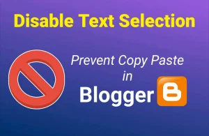 Turn off the option to copy and paste content into the blog