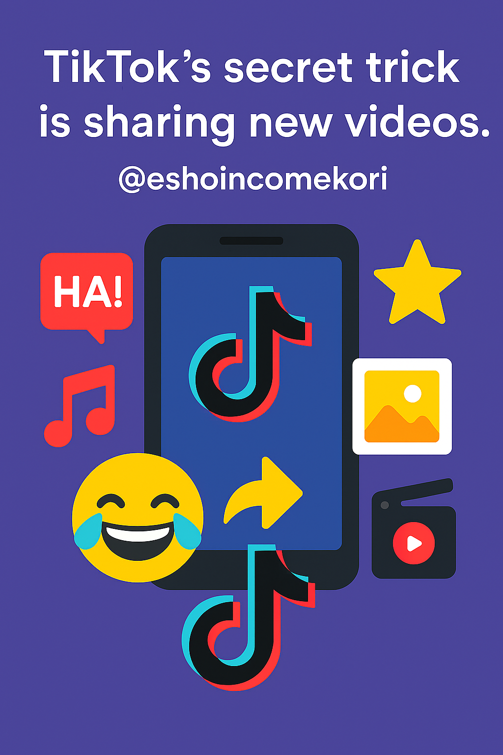 TikTok's secret trick is sharing new videos.