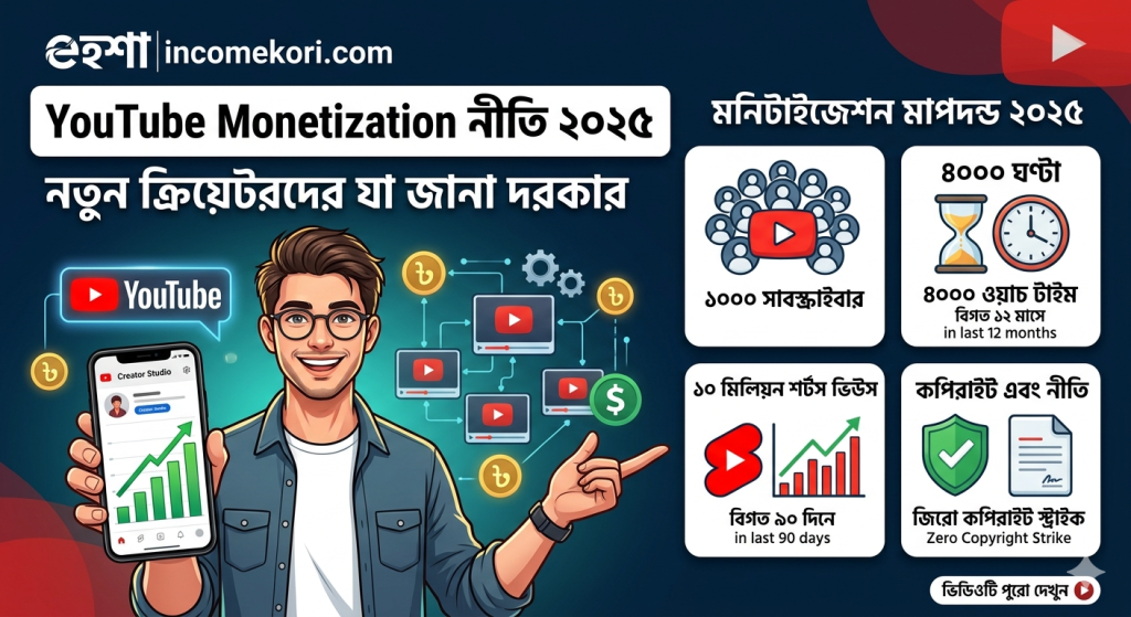 YouTube Monetization নীতি ২০২৫ – নতুন ক্রিয়েটরদের যা জানা দরকার