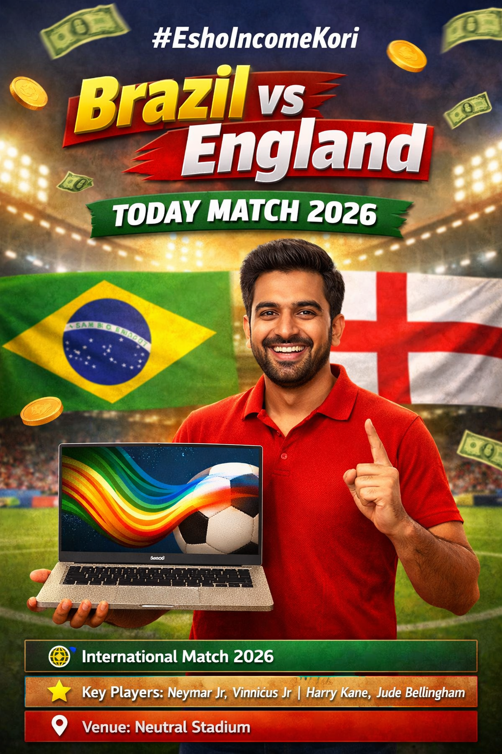 Brazil vs England Today Match 2026