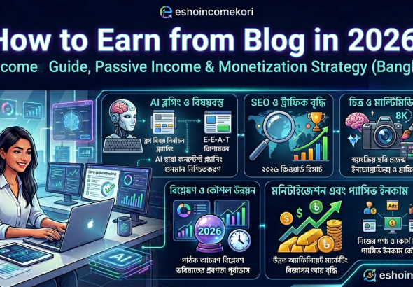 How to Earn from Blog in 2026: Blogging Income Guide, Passive Income & Monetization Strategy (Bangla)