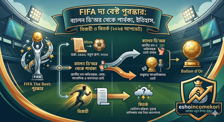 FIFA দ্য বেস্ট পুরস্কার: ব্যালন ডি'অর থেকে পার্থক্য, ইতিহাস, বিজয়ী ও বিতর্ক (২০২৫ আপডেট)