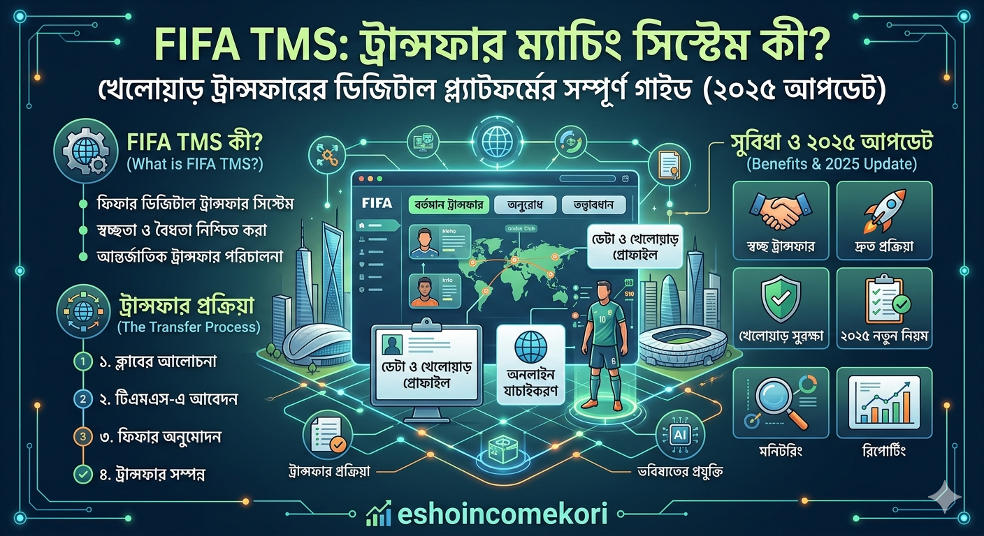FIFA TMS: ট্রান্সফার ম্যাচিং সিস্টেম কী? খেলোয়াড় ট্রান্সফারের ডিজিটাল প্ল্যাটফর্মের সম্পূর্ণ গাইড (২০২৫ আপডেট)