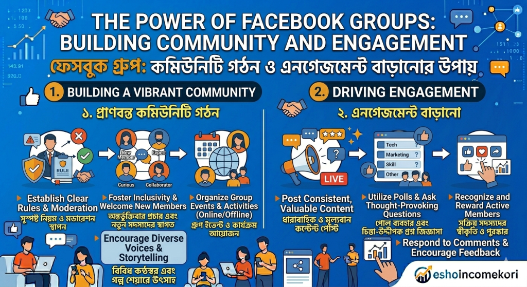 The Power of Facebook Groups: Building Community and Engagement ফেসবুক গ্রুপ: কমিউনিটি গঠন ও এনগেজমেন্ট বাড়ানোর উপায়