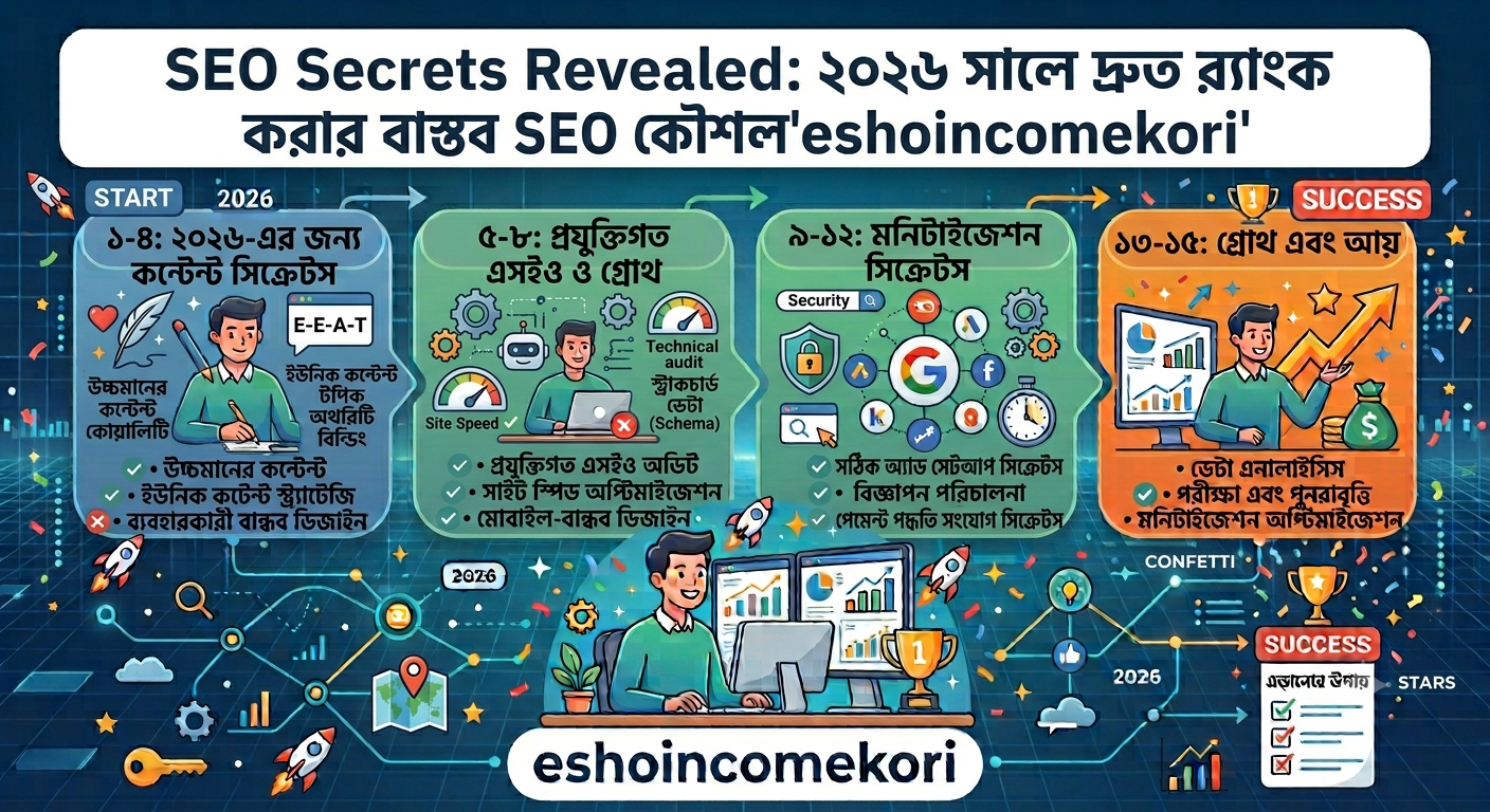 SEO Secrets Revealed: ২০২৬ সালে দ্রুত র‍্যাঙ্ক করার বাস্তব SEO কৌশল