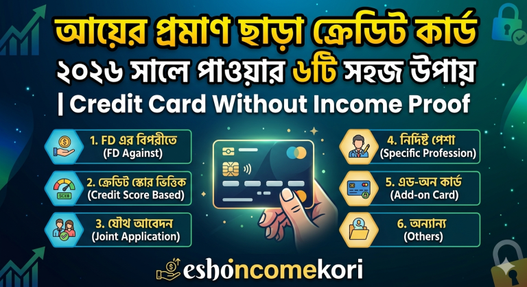 আয়ের প্রমাণ ছাড়া ক্রেডিট কার্ড: ২০২৬ সালে পাওয়ার ৬টি সহজ উপায় | Credit Card Without Income Proof