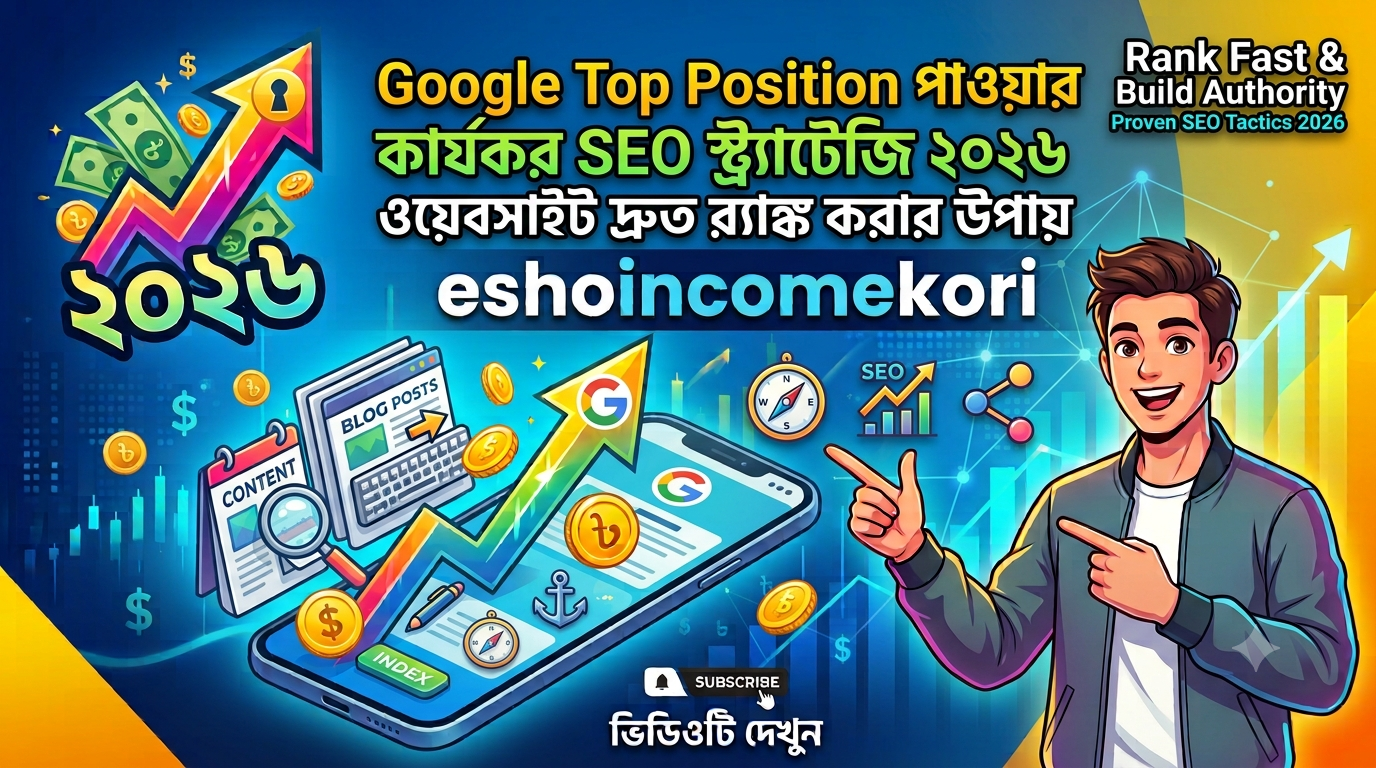 How to Rank Website Fast 2026 – Proven SEO Strategy to Get Google Top Position Quickly ওয়েবসাইট দ্রুত র‍্যাঙ্ক করার উপায় ২০২৬ – Google Top Position পাওয়ার কার্যকর SEO স্ট্র্যাটেজি