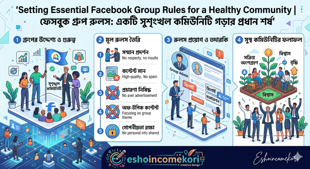  Setting Essential Facebook Group Rules for a Healthy Community | ফেসবুক গ্রুপ রুলস: একটি সুশৃঙ্খল কমিউনিটি গড়ার প্রধান শর্ত