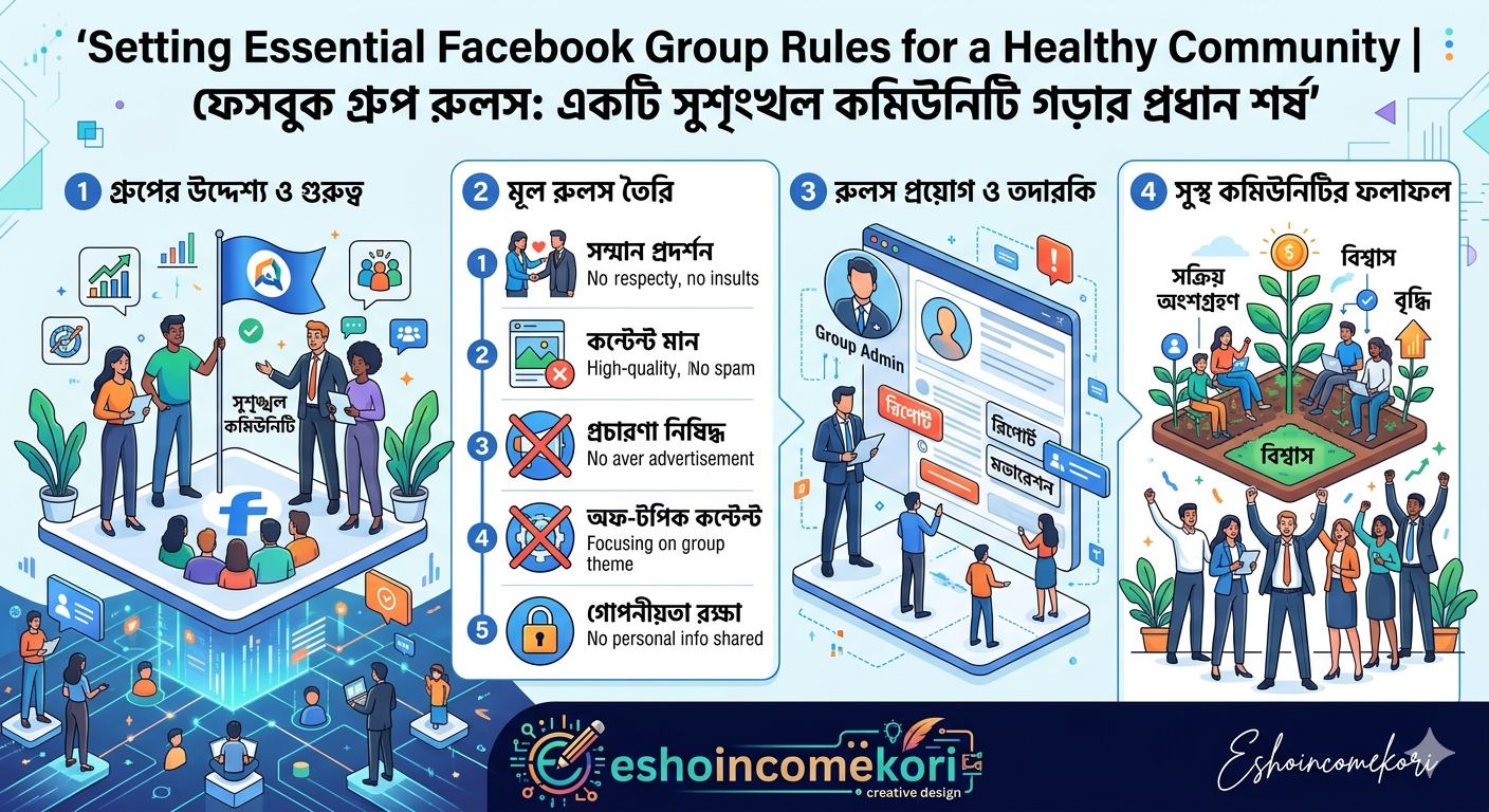  Setting Essential Facebook Group Rules for a Healthy Community | ফেসবুক গ্রুপ রুলস: একটি সুশৃঙ্খল কমিউনিটি গড়ার প্রধান শর্ত