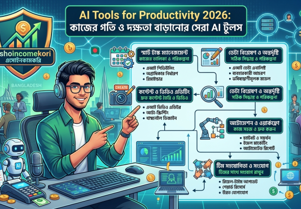 AI Tools for Productivity 2026: কাজের গতি ও দক্ষতা বাড়ানোর সেরা AI টুলস