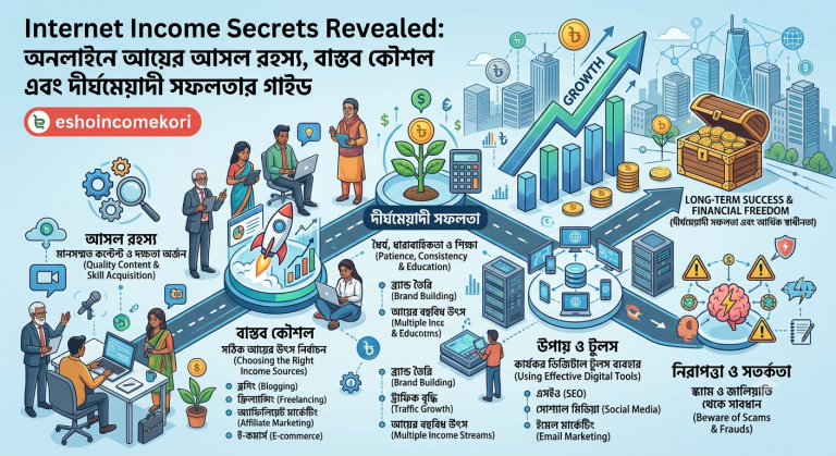 Internet Income Secrets Revealed: অনলাইনে আয়ের আসল রহস্য, বাস্তব কৌশল এবং দীর্ঘমেয়াদী সফলতার গাইড