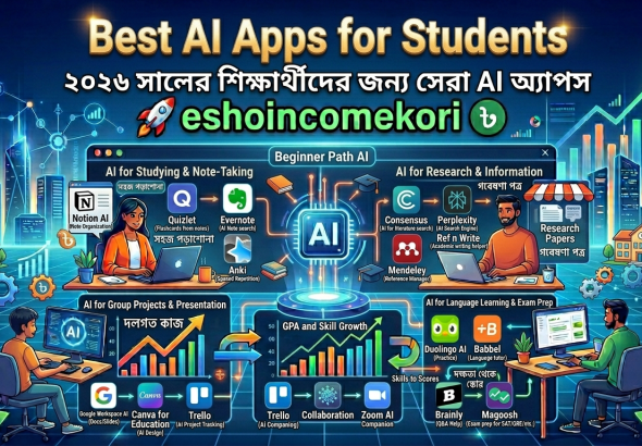 Best AI Apps for Students: ২০২৬ সালের শিক্ষার্থীদের জন্য সেরা AI অ্যাপস