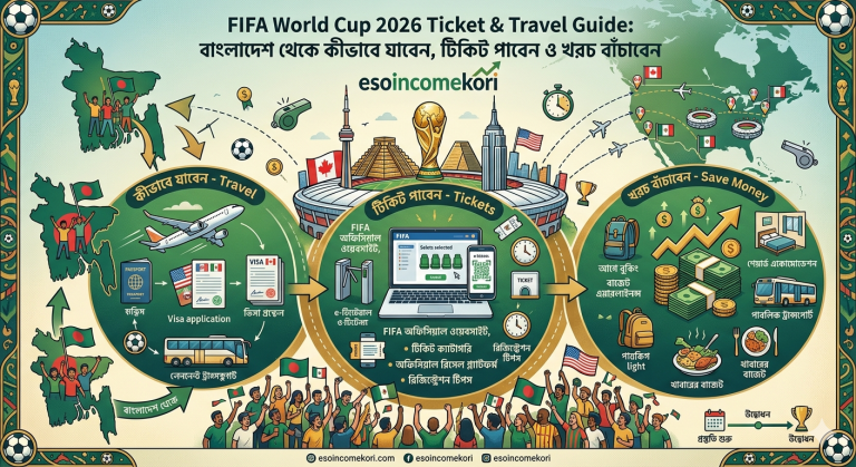 FIFA World Cup 2026 Ticket & Travel Guide: বাংলাদেশ থেকে কীভাবে যাবেন, টিকিট পাবেন ও খরচ বাঁচাবেন