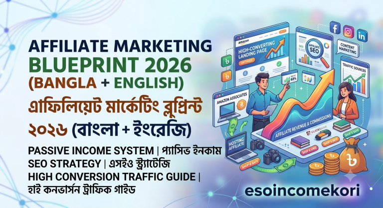 Affiliate Marketing Blueprint 2026 (Bangla + English): Passive Income System, SEO Strategy & High Conversion Traffic Guide