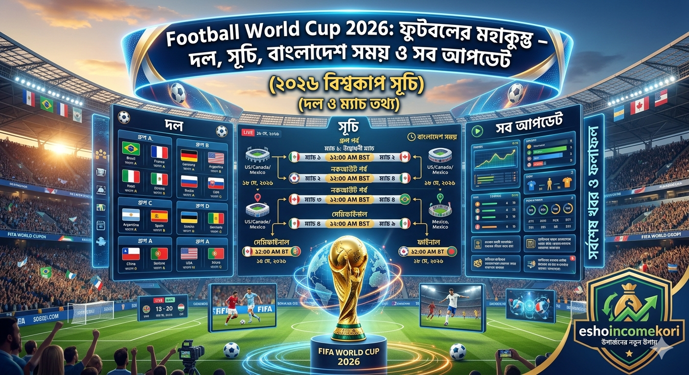 Football World Cup 2026: ফুটবলের মহাকুম্ভ – দল, সূচি, বাংলাদেশ সময় ও সব আপডেট