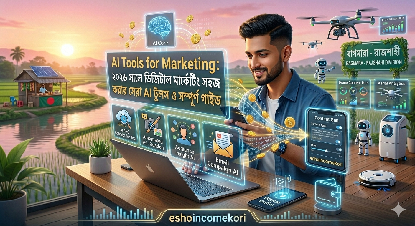 AI Tools for Marketing: ২০২৬ সালে ডিজিটাল মার্কেটিং সহজ করার সেরা AI টুলস ও সম্পূর্ণ গাইড