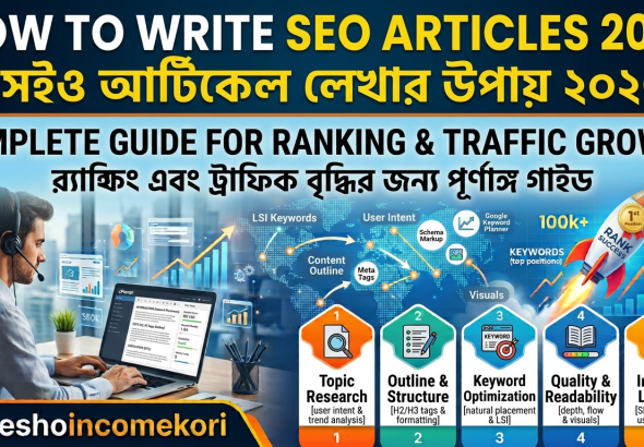 How to Write SEO Articles 2026 – Complete Guide for Ranking & Traffic Growth SEO আর্টিকেল লেখার নিয়ম ২০২৬ – র‍্যাঙ্কিং ও ট্রাফিক বাড়ানোর সম্পূর্ণ গাইড