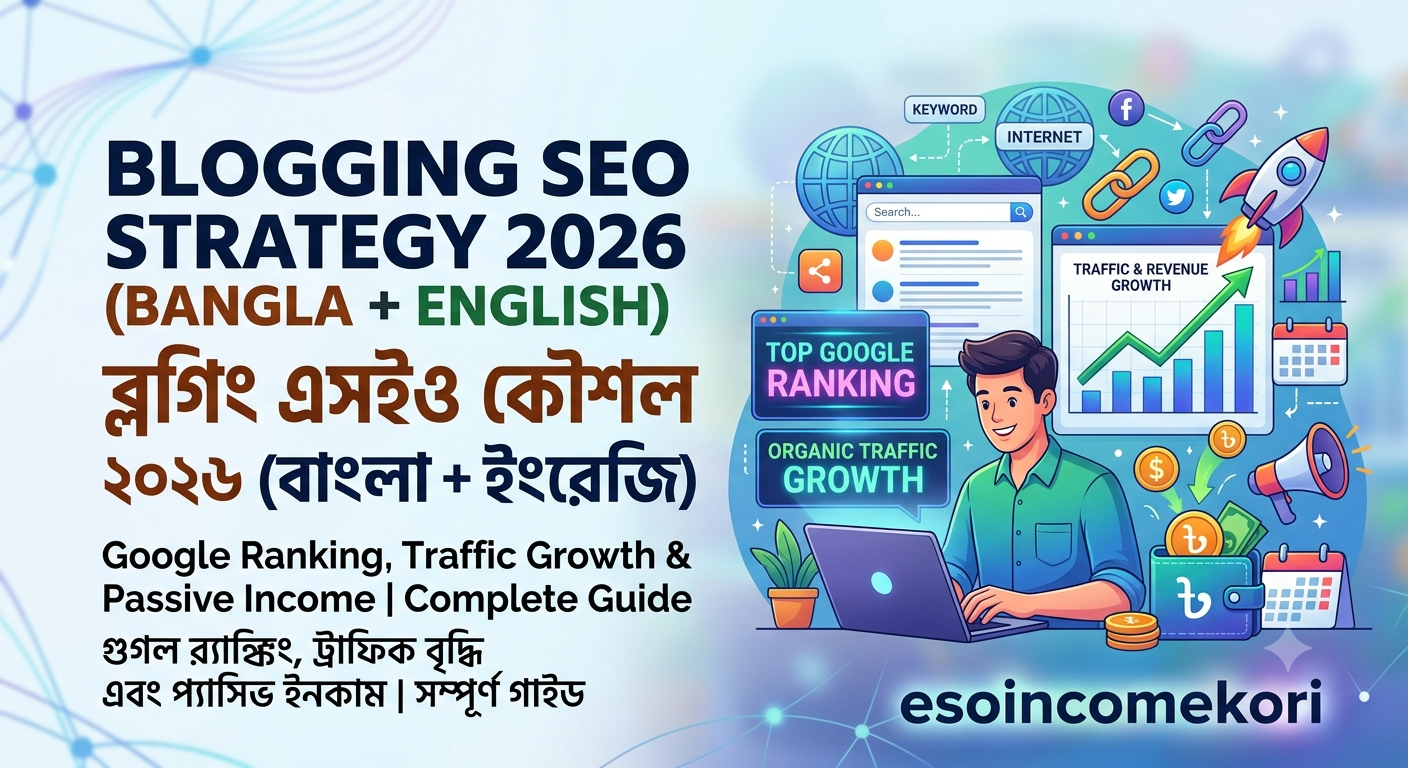 Blogging SEO Strategy 2026 (Bangla + English): Google Ranking, Traffic Growth & Passive Income Complete Guide