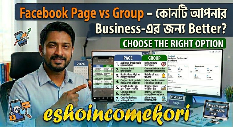 Facebook Page vs Group – কোনটি আপনার Business-এর জন্য Better?