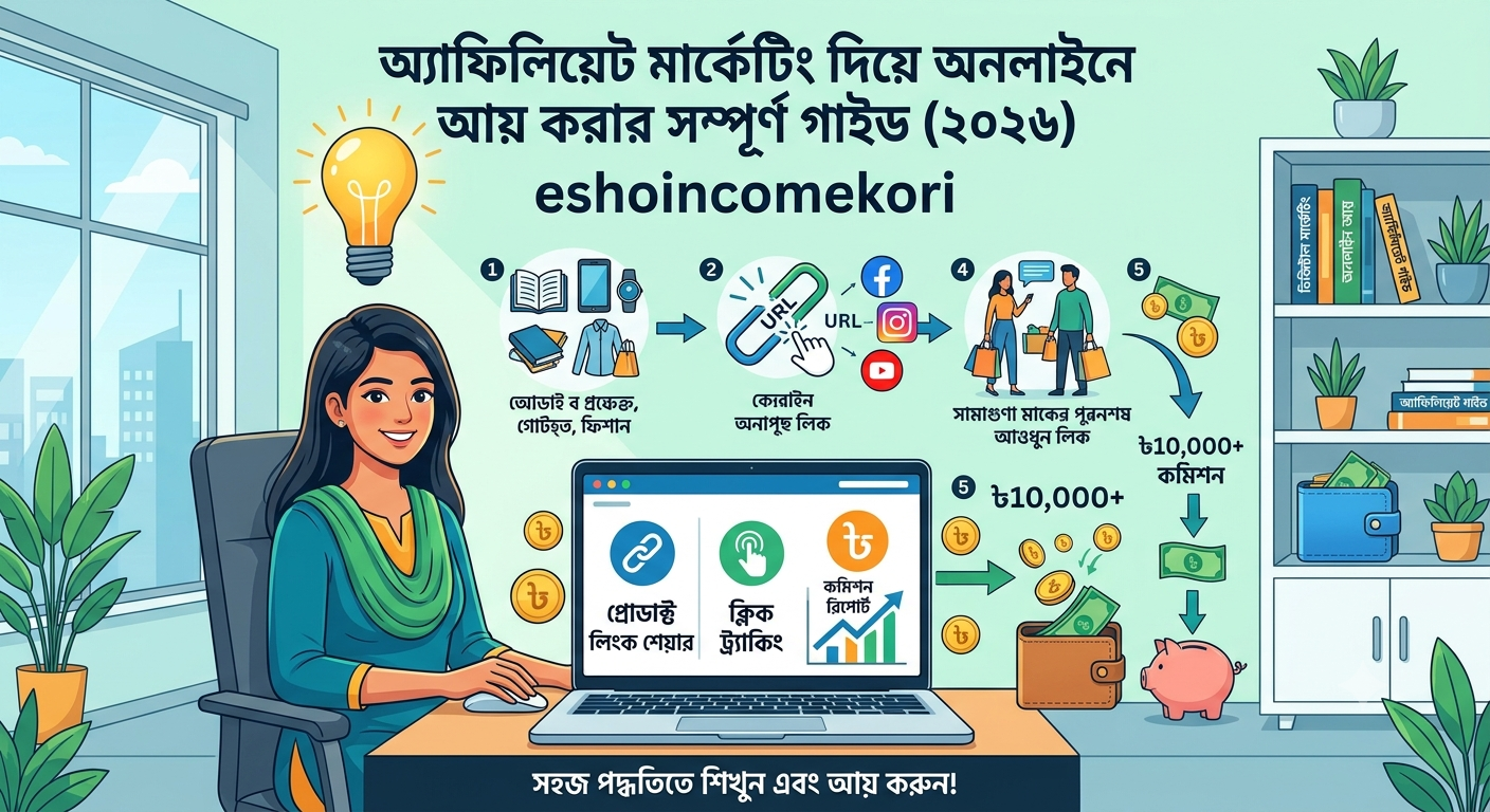 অ্যাফিলিয়েট মার্কেটিং দিয়ে অনলাইনে আয় করার সম্পূর্ণ গাইড (২০২৬)