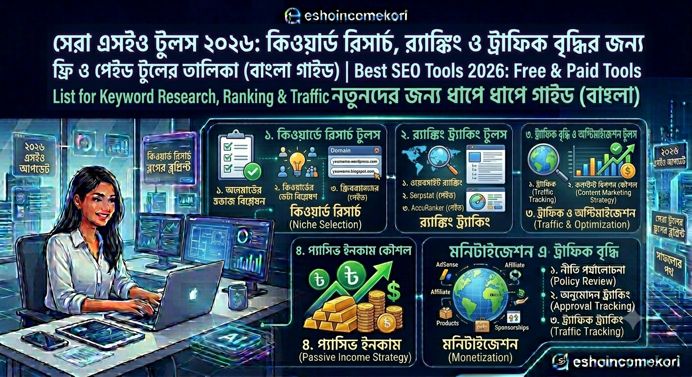 Best SEO Tools 2026: Free & Paid Tools for Keyword Research, Ranking & Traffic Growth (Bangla Guide)