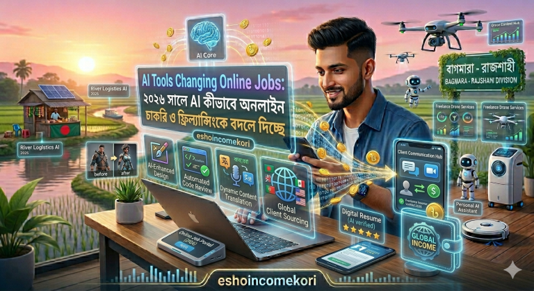AI Tools Changing Online Jobs: ২০২৬ সালে AI কীভাবে অনলাইন চাকরি ও ফ্রিল্যান্সিংকে বদলে দিচ্ছে