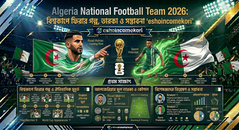  Algeria National Football Team 2026: বিশ্বকাপে ফিরার গল্প, তারকা ও সম্ভাবনা