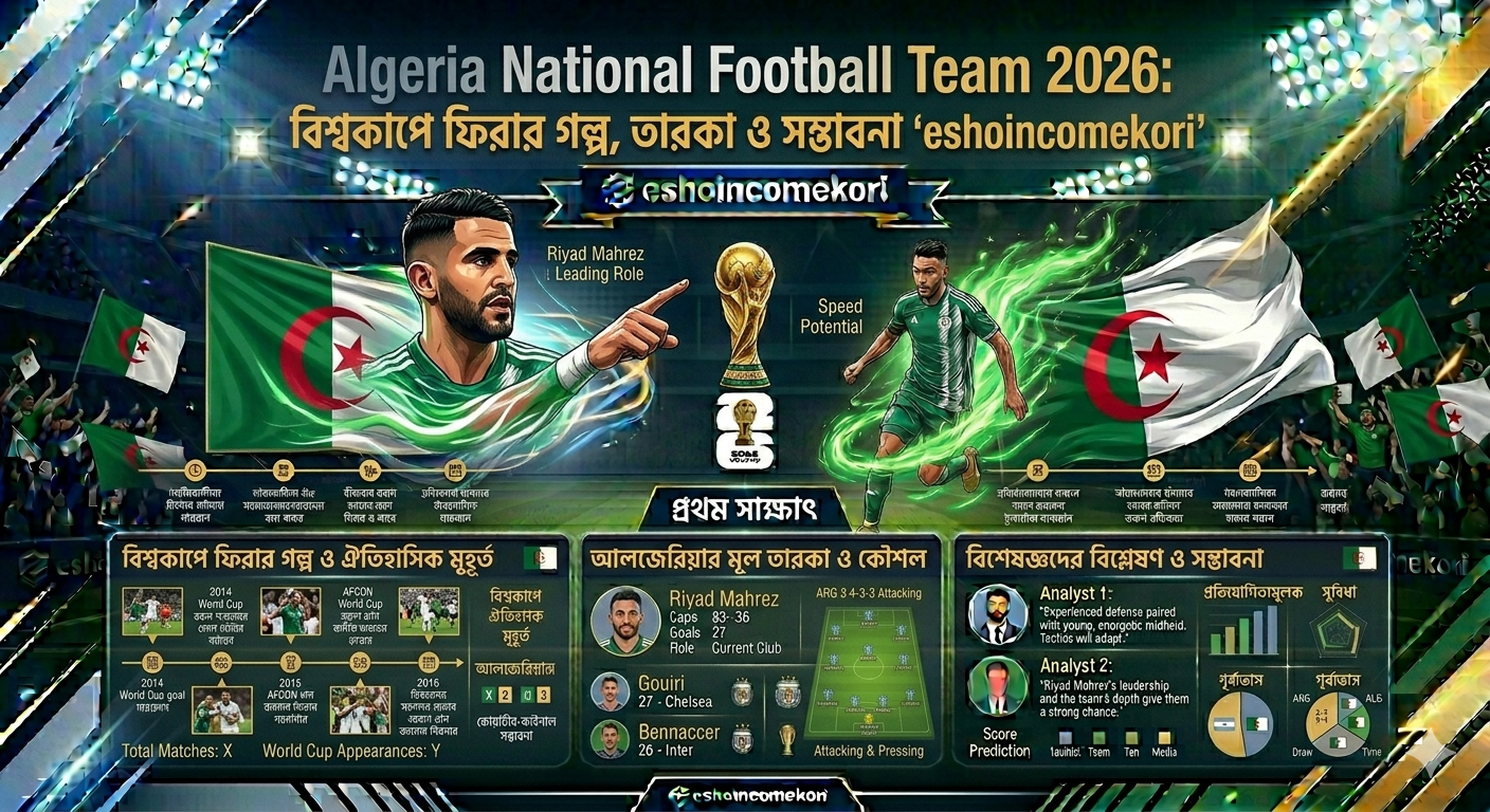  Algeria National Football Team 2026: বিশ্বকাপে ফিরার গল্প, তারকা ও সম্ভাবনা