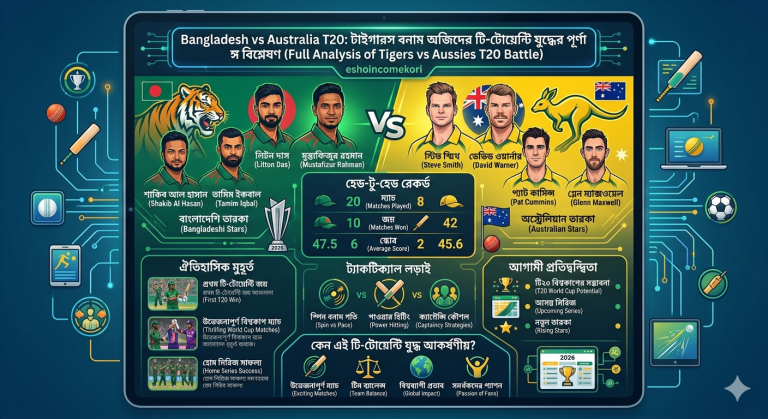 Bangladesh vs Australia T20: টাইগারস বনাম অজিদের টি-টোয়েন্টি যুদ্ধের পূর্ণাঙ্গ বিশ্লেষণ