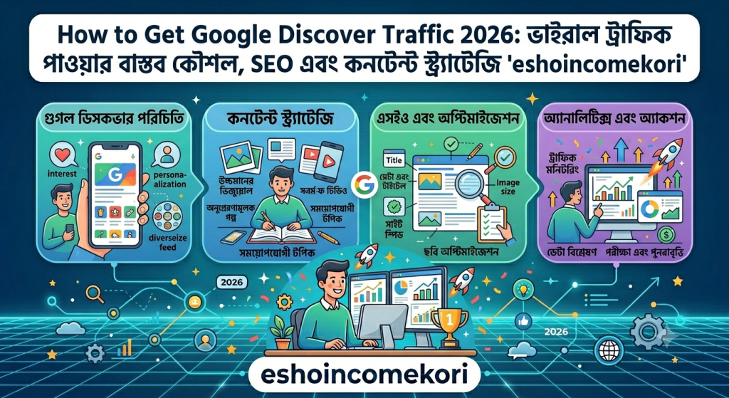 How to Get Google Discover Traffic 2026: ভাইরাল ট্রাফিক পাওয়ার বাস্তব কৌশল, SEO এবং কনটেন্ট স্ট্র্যাটেজি