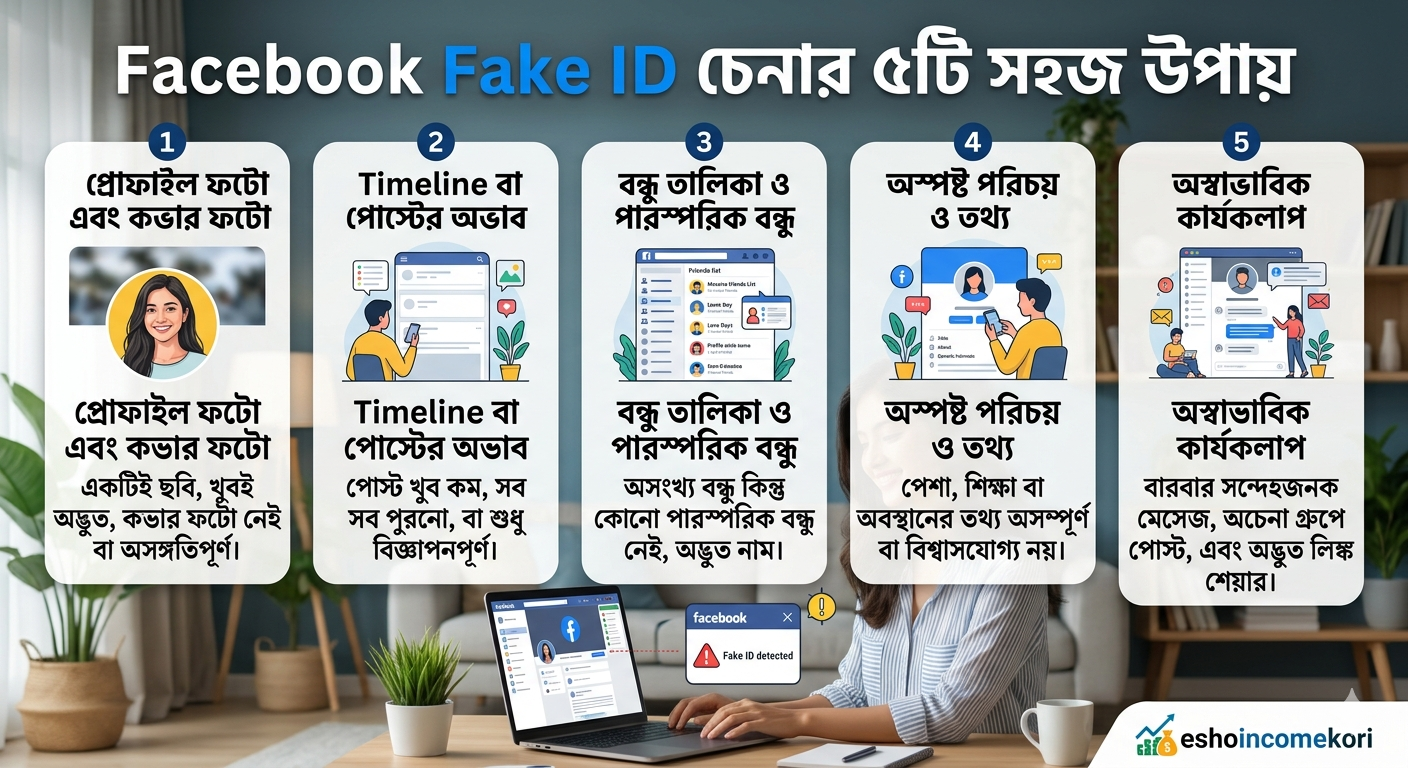  Facebook Fake ID চেনার ৫টি সহজ উপায় Facebook Fake ID চেনার ৫টি সহজ উপায়