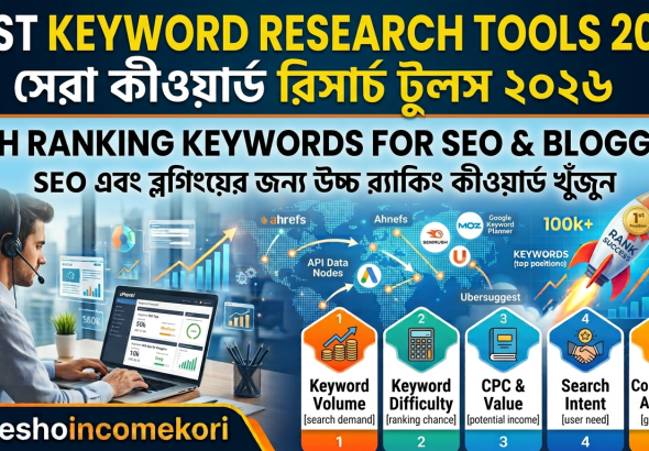 Best Keyword Research Tools 2026 – Find High Ranking Keywords for SEO & Bloggingসেরা কিওয়ার্ড রিসার্চ টুলস ২০২৬ – SEO ও ব্লগিং এর জন্য র‍্যাঙ্কিং কিওয়ার্ড খোঁজার গাইড