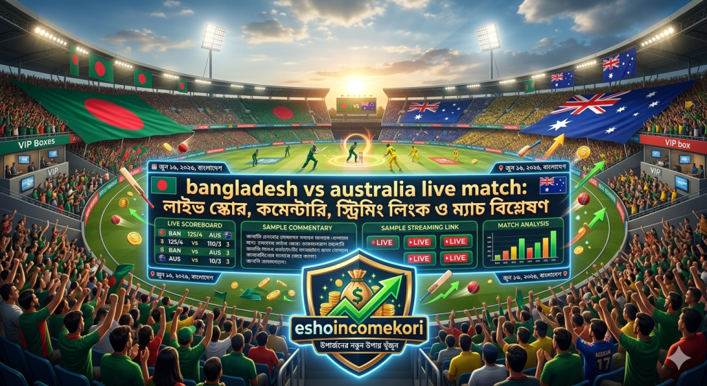 bangladesh vs australia live match: লাইভ স্কোর, কমেন্টারি, স্ট্রিমিং লিংক ও ম্যাচ বিশ্লেষণ
