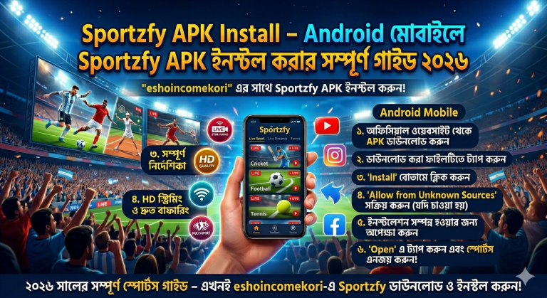 Sportzfy APK Install – Android মোবাইলে Sportzfy APK ইনস্টল করার সম্পূর্ণ গাইড ২০২৬