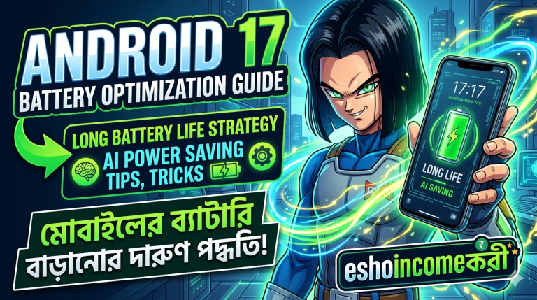 Android 17 Battery Optimization Guide: AI Power Saving Tips, Tricks এবং Long Battery Life Strategy
