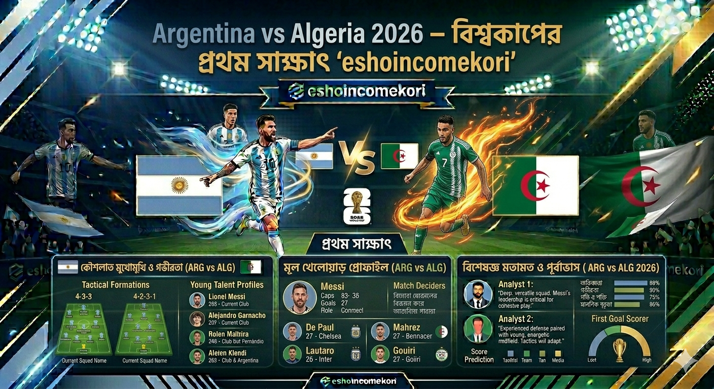 Argentina vs Algeria 2026 – বিশ্বকাপের প্রথম সাক্ষাৎ