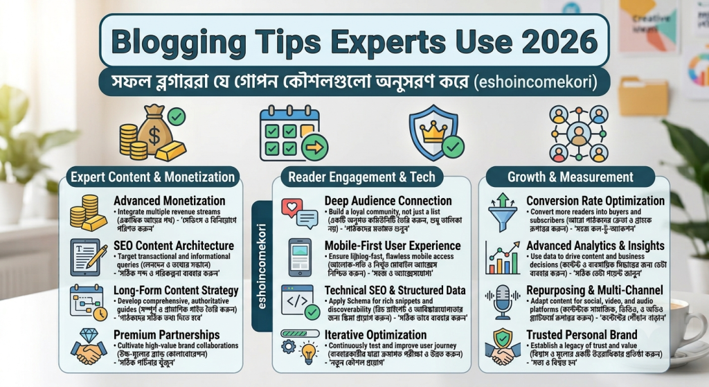 Blogging Tips Experts Use 2026: সফল ব্লগাররা যে গোপন কৌশলগুলো অনুসরণ করে