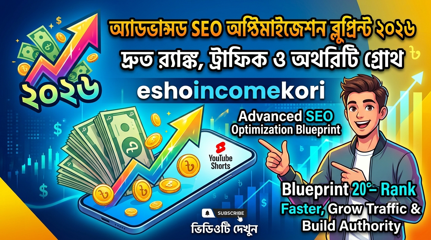 Advanced SEO Optimization Blueprint 2026 – Rank Faster, Grow Traffic & Build Authority অ্যাডভান্সড SEO অপ্টিমাইজেশন ব্লুপ্রিন্ট ২০২৬ – দ্রুত র‍্যাঙ্ক, ট্রাফিক ও অথরিটি গ্রোথ