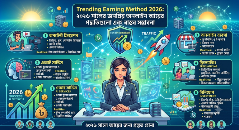 Trending Earning Method 2026: ২০২৬ সালের জনপ্রিয় অনলাইন আয়ের পদ্ধতিগুলো এবং বাস্তব সম্ভাবনা