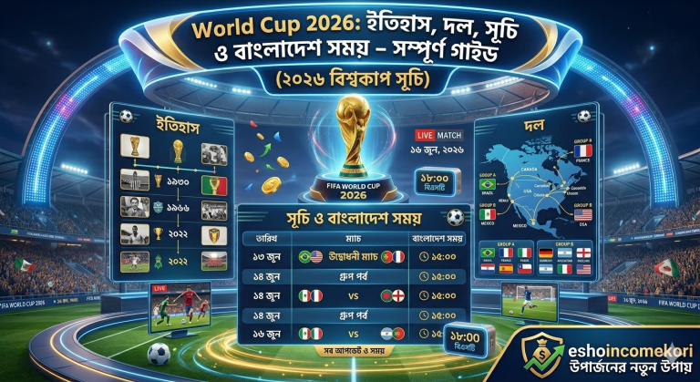 World Cup 2026: ইতিহাস, দল, সূচি ও বাংলাদেশ সময় – সম্পূর্ণ গাইড