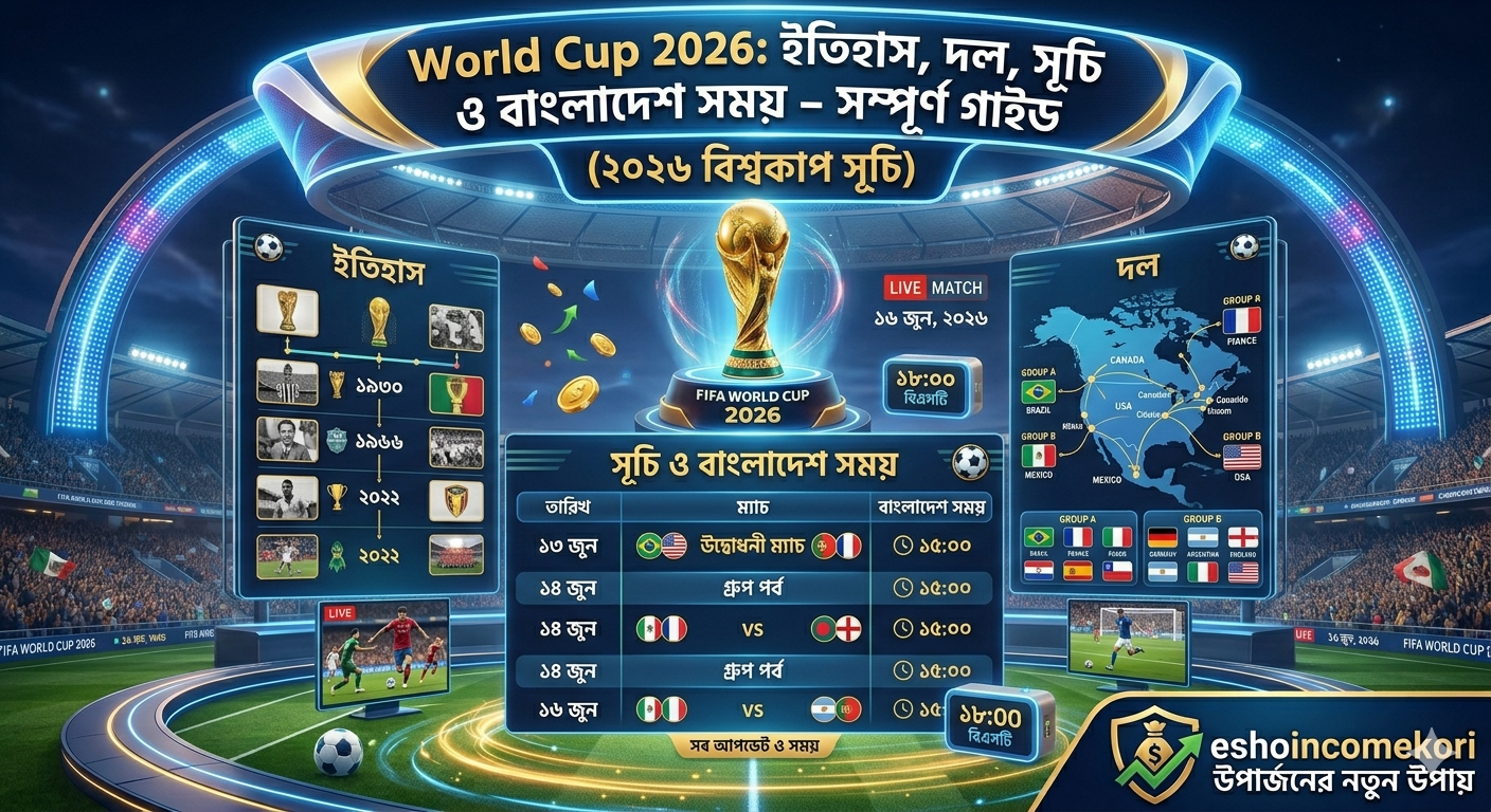 World Cup 2026: ইতিহাস, দল, সূচি ও বাংলাদেশ সময় – সম্পূর্ণ গাইড