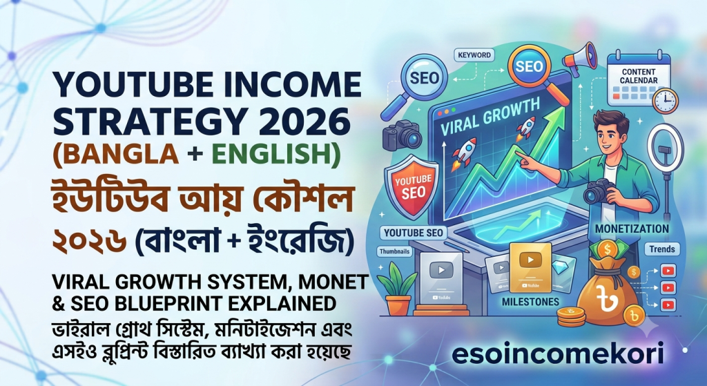 YouTube Income Strategy 2026 (Bangla + English): Viral Growth System, Monetization & SEO Blueprint Explained