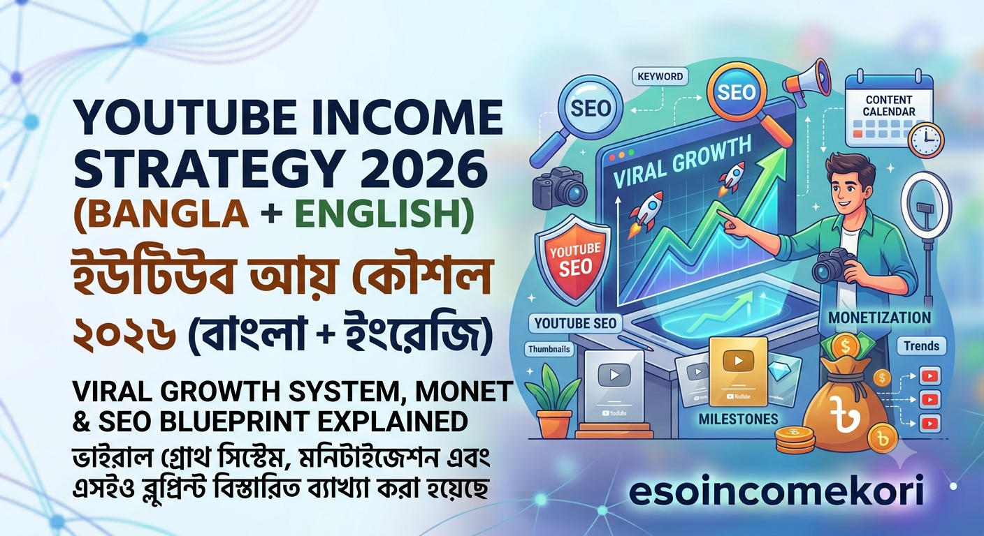 YouTube Income Strategy 2026 (Bangla + English): Viral Growth System, Monetization & SEO Blueprint Explained