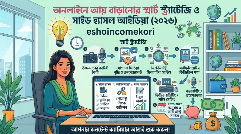 অনলাইনে আয় বাড়ানোর স্মার্ট স্ট্র্যাটেজি ও সাইড হ্যাসল আইডিয়া (২০২৬)