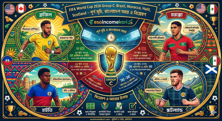 FIFA World Cup 2026 Group C: Brazil, Morocco, Haiti, Scotland – পূর্ণ সূচি, বাংলাদেশ সময় ও বিশ্লেষণ