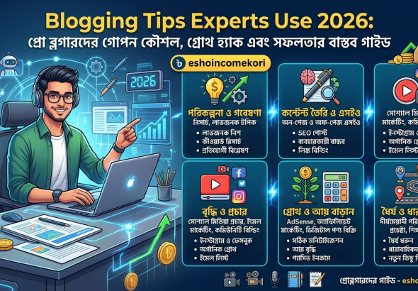 Blogging Tips Experts Use 2026: প্রো ব্লগারদের গোপন কৌশল, গ্রোথ হ্যাক এবং সফলতার বাস্তব গাইড
