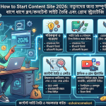 How to Start Content Site 2026: নতুনদের জন্য সম্পূর্ণ গাইড, ধাপে ধাপে ব্লগ/কনটেন্ট সাইট তৈরি এবং গ্রোথ স্ট্র্যাটেজি