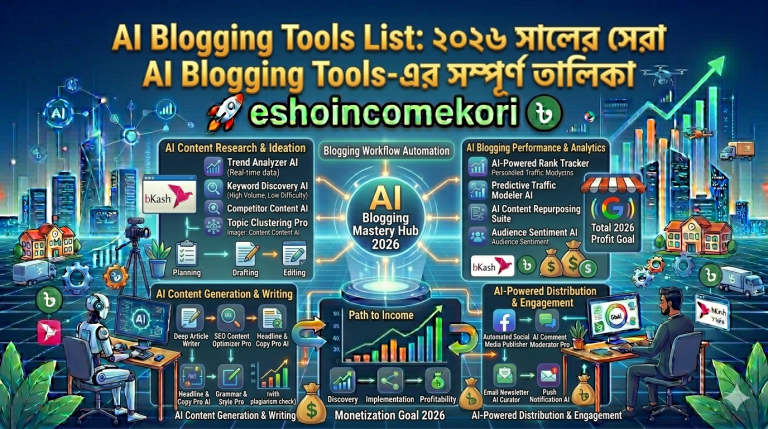 AI Blogging Tools List: ২০২৬ সালের সেরা AI Blogging Tools-এর সম্পূর্ণ তালিকা