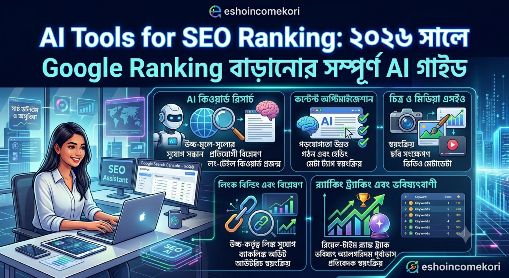 AI Tools for SEO Ranking: ২০২৬ সালে Google Ranking বাড়ানোর সম্পূর্ণ AI গাইড